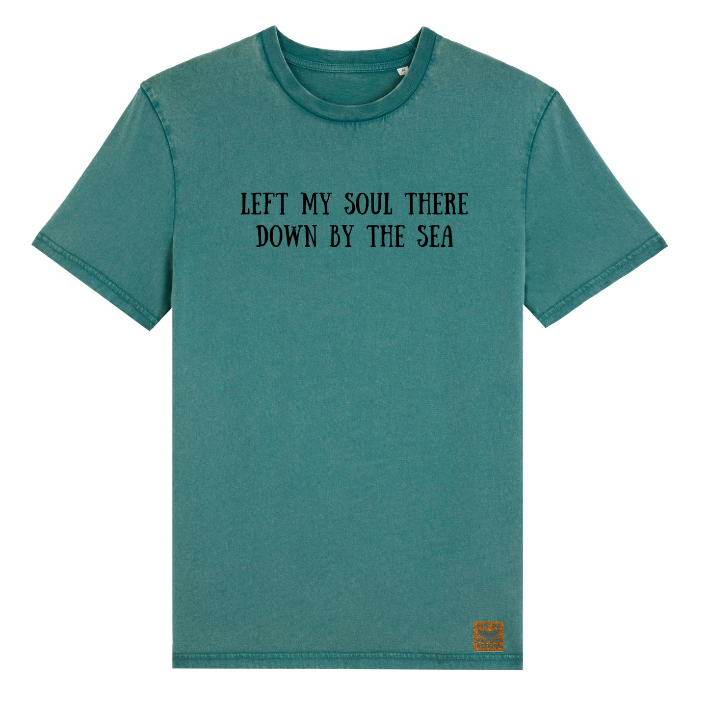 A vintage style, seafoam green t-shirt for all those sea dreamers out there! Black text across the front captures the lyrics from the sultry song 'The Sea' by Morcheeba.