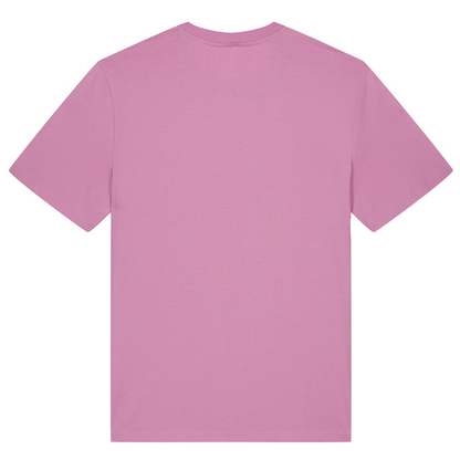 The back of the pink organic cotton Listen To The Wind Blow t-shirt from the Waves and Wild Water Seaside Rock collection of music inspired adventure tees.