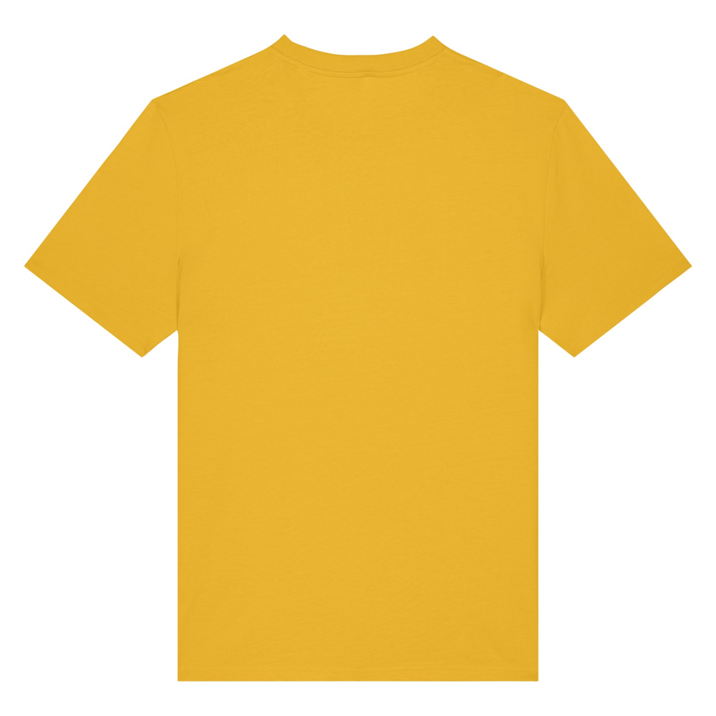 This plain yellow organic cotton t-shirt is actually the back of the Waves and Wild Water Look At The Stars tee. It celebrates bright starry nights after sunlit days and is a nod to the song Yellow by Coldplay. Perfect attire for wild swimmers and sea dippers.
