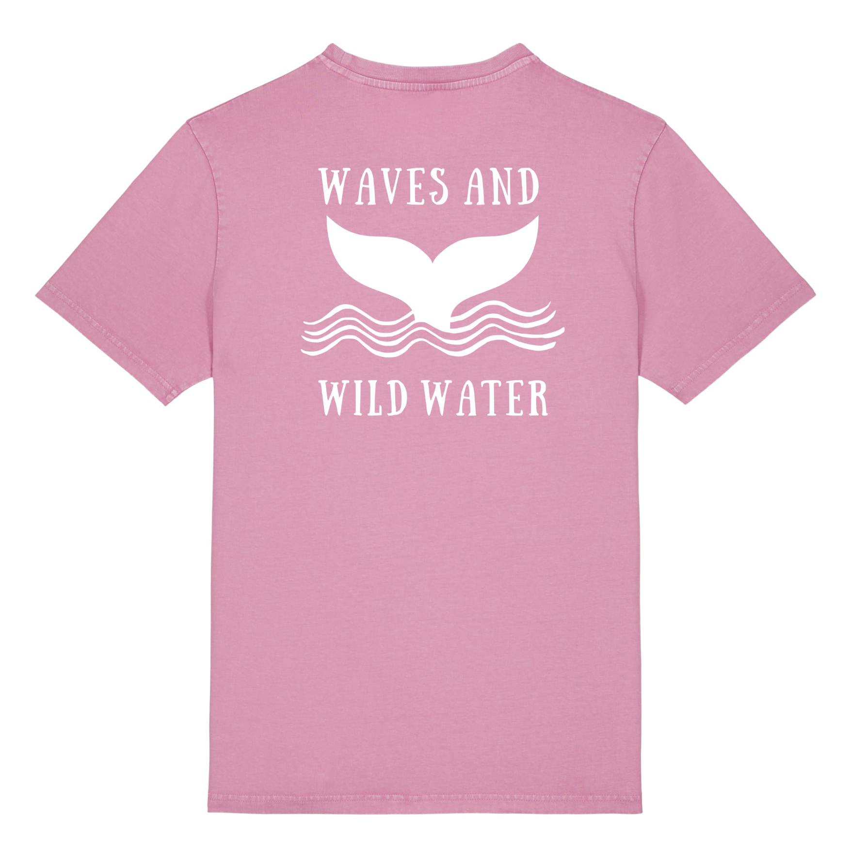 Featuring our iconic Waves and Wild Water whale tail logo, hand screen printed in white vegan ink across the back and chest, this stunning pink tee radiates coastal charm. Loved by wild swimmers, sea dippers, and cold water adventurers, the Seashell Pink t-shirt adds a vibrant pop of colour to brighten up any day.